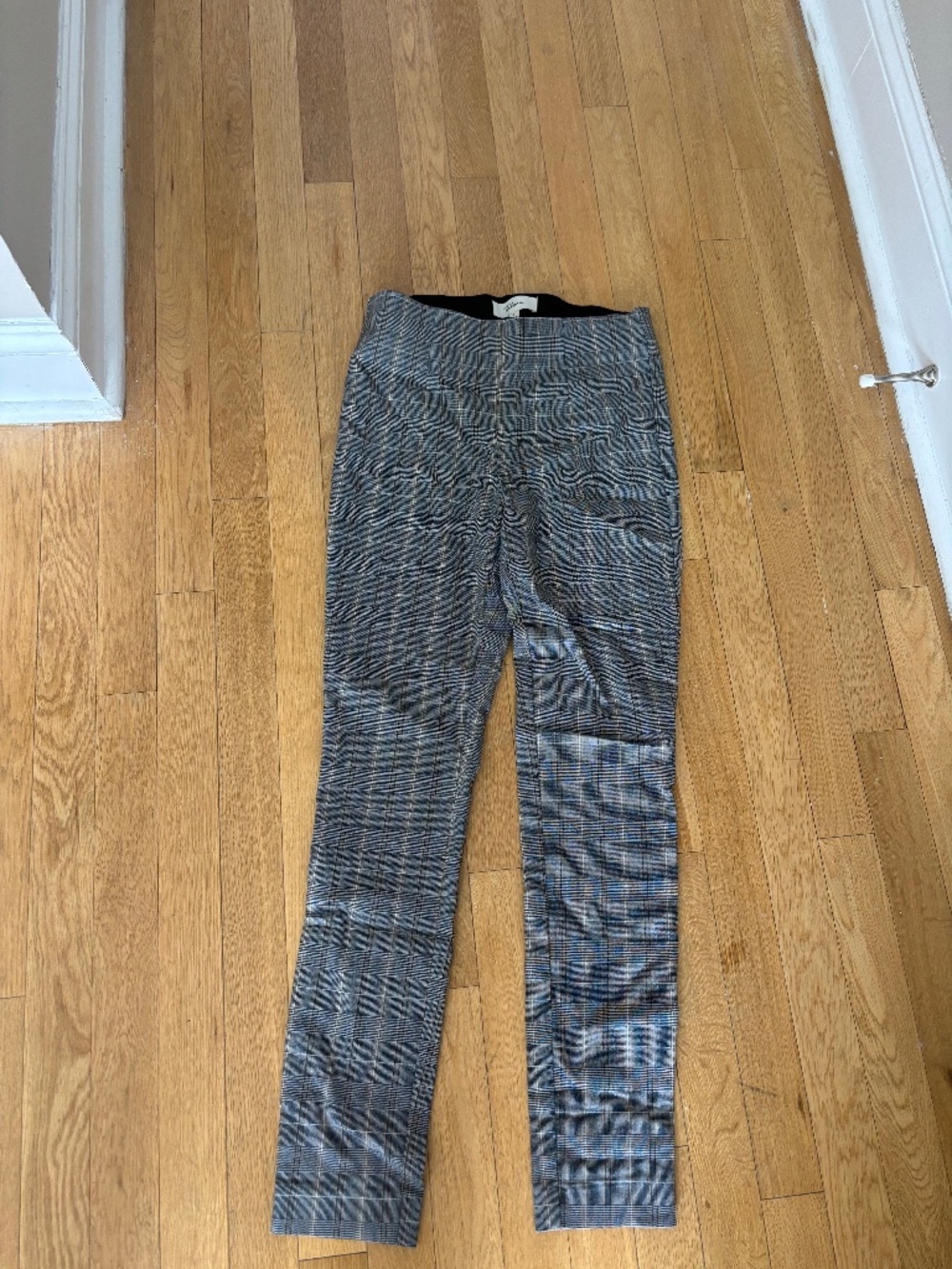 Tikara gray plaid work pants trousers